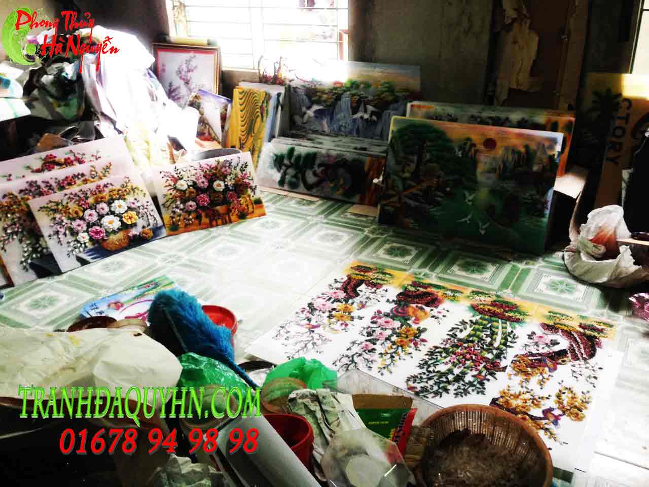 tranh đá quý giá gốc tại xưởng tranh đá quý Hà Nguyễn: